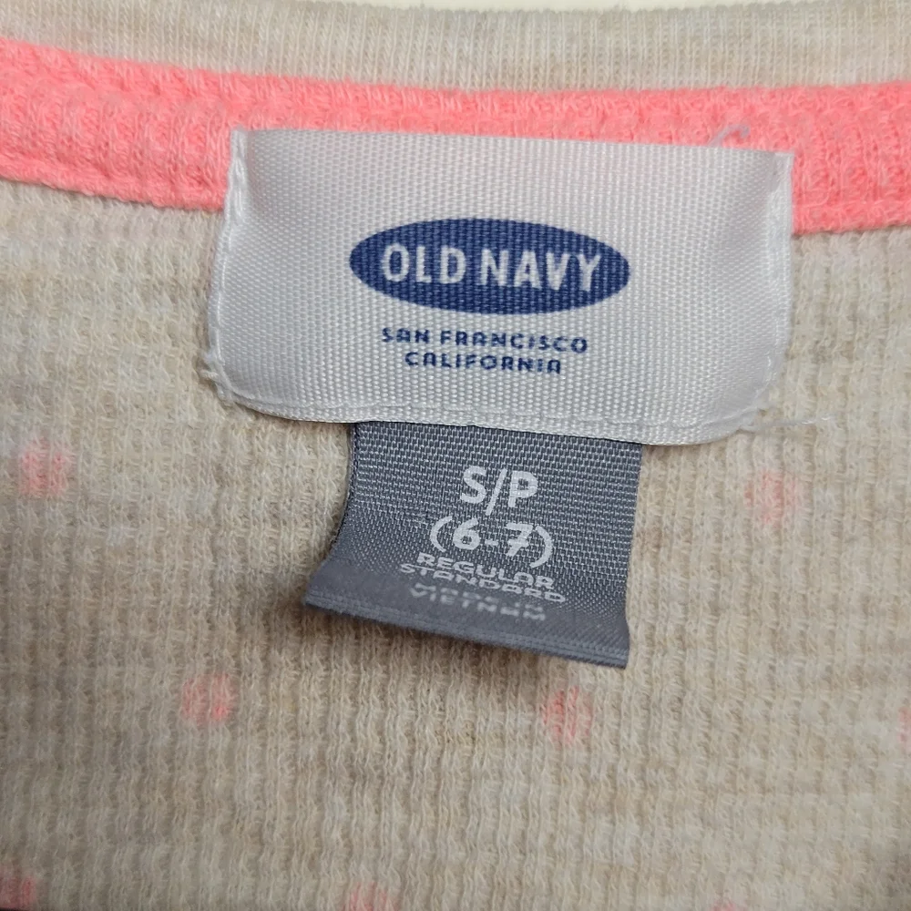 old kids polka dot long sleeve, small